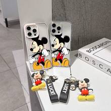 This Disney Mickey Mouse Pattern Lanyard Phone Case Features A Strong Magnetic Closure And Full Coverage Of Acrylic And TPU Material. It's Shockproof, Lightweight, And Suitable For IPhone17/16/11/13/15/15 Plus/15 Pro/15 Pro Max/12/14 Pro Max/11 Pro Max/12 Pro/12 Pro Max/13. It's A Popular Birthday Gift, Business Gift, Durable, Stain-Resistant, And Fingerprint-Resistant New Phone Case For Men And Women. It Also Includes A Mickey Mouse Phone Case And Mickey Mouse Doll Bracelet. Compatible With SamsungGalaxy S20, S21, S22, S23, And S24 Series. It's The Perfect Gift For Friends And Family. This Stylish Phone Case Is Fun, Lightweight, And Durable. IPhone17 Pro Max Phone Case, Minnie Phone Case. - 無色 - 查看 8