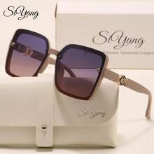 SIYANG Gafas de moda de marco cuadrado para mujer, gafas de protección solar de alta gama para conducir, viajar, fotografía, estilo de moda - Multicolor - Ver 15
