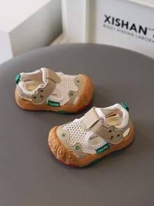 Infant Sandals, Summer Mesh Boys & Girls Breathable Soft Bottom Anti-Slip Toddler Shoes - Khaki - View 3