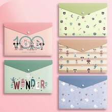 Disney Bộ 5 bìa đựng hồ sơ xoay A4, mở bên hông, chất liệu PP, họa tiết hoạt hình, bìa đựng tài liệu/bài kiểm tra dày dặn. - Nhiều màu - Xem 12