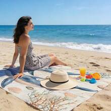 1 pieza Alfombra de playa con estampado de ballena, alfombra de playa extra grande, ligera y duradera. Ideal para viajes, campamentos y picnics. Tamaño extra grande para adultos. Muy adecuada para playas y aventuras al aire libre - estilo4 - Ver 8