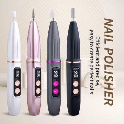 Rechargeable Electric Nail File, Professional Portable Acrylic, Gel Nail And Polishing Grinder, Wireless Design, High-Speed Tool For Salon And Home Use, Ideal Gift For Women