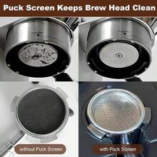 Bottomless Espresso Portafilter, Universal 54mm Diameter, Mahogany-Handled Stainless Steel Construction With 18g Basket And Puck Screen, Compatible With Sa - 54 - View 7