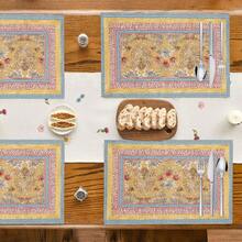 1pc/4pcs/6pcs Bohemian Style Printed Linen Placemats, Suitable For Dining Table, All Season Decor, Modern Washable Tablemats, Room Decor, Coasters, Kitchen Dining Mats, Indoor Outdoor Party Decoration, Home Decor, Ideal Gift - Multicolor - View 9