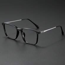 A Pair Of Men's Retro Fashion Large-Frame Plain Glasses – A Unique Decorative Holiday Gift That Showcases Vintage Style - Gold - View 5