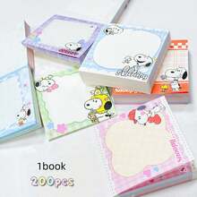 1 Tập Sổ Ghi Nhớ Chất Lượng Cao Series SNOOPY, 200 Tờ/Tập, Giấy Ghi Chú Dày Dễ Xé, Màu Sắc Tươi Sáng & Họa Tiết Dễ Thương, Chất Lượng Bền Chắc, Người Bạn Đồng Hành Học Tập Tuyệt Vời, Sổ Ghi Chú Không Thể Thiếu - Nhiều màu - Xem 5