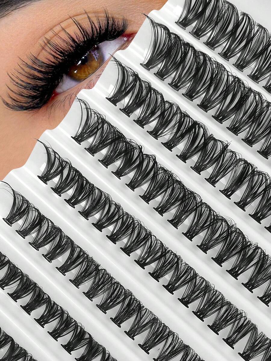 Hinarin 200 sợi mi giả D Curl, độ dày 40D, kiểu dáng tự nhiên, chiều dài 8-16mm, mi nối hỗn hợp, mềm mại, nhẹ, tự làm tại nhà, mi giả, mi nối từng sợi, mi nối từng cụm. - D - Xem 1