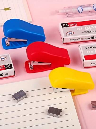 Máy dập ghim mini dễ thương, văn phòng phẩm học sinh giá rẻ.