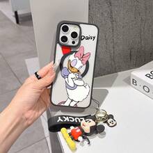 This Disney Mickey Mouse Pattern Lanyard Phone Case Features A Strong Magnetic Closure And Full Coverage Of Acrylic And TPU Material. It's Shockproof, Lightweight, And Suitable For IPhone17/16/11/13/15/15 Plus/15 Pro/15 Pro Max/12/14 Pro Max/11 Pro Max/12 Pro/12 Pro Max/13. It's A Popular Birthday Gift, Business Gift, Durable, Stain-Resistant, And Fingerprint-Resistant New Phone Case For Men And Women. It Also Includes A Mickey Mouse Phone Case And Mickey Mouse Doll Bracelet. Compatible With SamsungGalaxy S20, S21, S22, S23, And S24 Series. It's The Perfect Gift For Friends And Family. This Stylish Phone Case Is Fun, Lightweight, And Durable. IPhone17 Pro Max Phone Case, Minnie Phone Case. - 粉色 - 查看 5