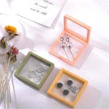 5/1 pièce Boîte de rangement en film PE pour bijoux, jade, bague, bracelet, collier, pendentif. Boîte d'emballage adaptée pour bagues, boucles d'oreilles et accessoires - Boîte de rangement de voyage compacte/Sac de rangement pour bague de plein air, Produits de première nécessité pour les voyages - Multicolore - Voir 10