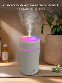 DOVVEE Mini Apple-Style Humidifier, Home Office Air Purifier, Essential Oil Diffuser Humidifier With LED Light - 白色 - 查看 4