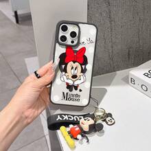 This Disney Mickey Mouse Pattern Lanyard Phone Case Features A Strong Magnetic Closure And Full Coverage Of Acrylic And TPU Material. It's Shockproof, Lightweight, And Suitable For IPhone17/16/11/13/15/15 Plus/15 Pro/15 Pro Max/12/14 Pro Max/11 Pro Max/12 Pro/12 Pro Max/13. It's A Popular Birthday Gift, Business Gift, Durable, Stain-Resistant, And Fingerprint-Resistant New Phone Case For Men And Women. It Also Includes A Mickey Mouse Phone Case And Mickey Mouse Doll Bracelet. Compatible With SamsungGalaxy S20, S21, S22, S23, And S24 Series. It's The Perfect Gift For Friends And Family. This Stylish Phone Case Is Fun, Lightweight, And Durable. IPhone17 Pro Max Phone Case, Minnie Phone Case. - Blue - View 5