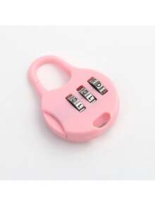 1Pc Mini Heavy Duty Padlock, Combination & Key Lock, Portable Travel Lock, Random Color - A - View 8