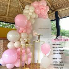 73pcs Pink Beige Balloon Garland Arch Kit Baby Shower Girl Birthday Decorations Christening Baptism Communion Wedding Engagement Party - View 5
