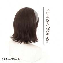 Wig Bando Wanita dengan Rambut Pendek Lurus, Bahan Wig Sintetis, Cocok untuk Pemakaian Sehari-hari, Mudah Dipakai dan Mudah Dibersihkan - MultiWarna - View 3