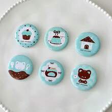 6pcs INS Style Cute Small Badges, Cartoon Notebook Decor Badges 25mm Adorable Pins - 6pcs/set - View 9