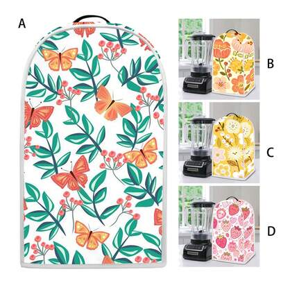 1pc Floral Print Dust Cover For Soy Milk Maker, 18.5cm*24cm*40.35cm, Decorative Dust-Proof Cover, Flat Printing, Non-Waterproof, Home Decor, Appliance Protection Decor, Easy To Use And Clean