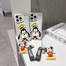 This Disney Mickey Mouse Pattern Lanyard Phone Case Features A Strong Magnetic Closure And Full Coverage Of Acrylic And TPU Material. It's Shockproof, Lightweight, And Suitable For IPhone17/16/11/13/15/15 Plus/15 Pro/15 Pro Max/12/14 Pro Max/11 Pro Max/12 Pro/12 Pro Max/13. It's A Popular Birthday Gift, Business Gift, Durable, Stain-Resistant, And Fingerprint-Resistant New Phone Case For Men And Women. It Also Includes A Mickey Mouse Phone Case And Mickey Mouse Doll Bracelet. Compatible With SamsungGalaxy S20, S21, S22, S23, And S24 Series. It's The Perfect Gift For Friends And Family. This Stylish Phone Case Is Fun, Lightweight, And Durable. IPhone17 Pro Max Phone Case, Minnie Phone Case. - 無色 - 查看 8