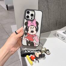 This Disney Mickey Mouse Pattern Lanyard Phone Case Features A Strong Magnetic Closure And Full Coverage Of Acrylic And TPU Material. It's Shockproof, Lightweight, And Suitable For IPhone17/16/11/13/15/15 Plus/15 Pro/15 Pro Max/12/14 Pro Max/11 Pro Max/12 Pro/12 Pro Max/13. It's A Popular Birthday Gift, Business Gift, Durable, Stain-Resistant, And Fingerprint-Resistant New Phone Case For Men And Women. It Also Includes A Mickey Mouse Phone Case And Mickey Mouse Doll Bracelet. Compatible With SamsungGalaxy S20, S21, S22, S23, And S24 Series. It's The Perfect Gift For Friends And Family. This Stylish Phone Case Is Fun, Lightweight, And Durable. IPhone17 Pro Max Phone Case, Minnie Phone Case. - 無色 - 查看 5