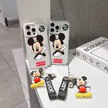 This Disney Mickey Mouse Pattern Lanyard Phone Case Features A Strong Magnetic Closure And Full Coverage Of Acrylic And TPU Material. It's Shockproof, Lightweight, And Suitable For IPhone17/16/11/13/15/15 Plus/15 Pro/15 Pro Max/12/14 Pro Max/11 Pro Max/12 Pro/12 Pro Max/13. It's A Popular Birthday Gift, Business Gift, Durable, Stain-Resistant, And Fingerprint-Resistant New Phone Case For Men And Women. It Also Includes A Mickey Mouse Phone Case And Mickey Mouse Doll Bracelet. Compatible With SamsungGalaxy S20, S21, S22, S23, And S24 Series. It's The Perfect Gift For Friends And Family. This Stylish Phone Case Is Fun, Lightweight, And Durable. IPhone17 Pro Max Phone Case, Minnie Phone Case. - 藍色 - 查看 8