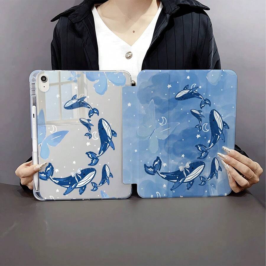 1 Ốp lưng máy tính bảng in hình cá voi xanh, tương thích với iPad thế hệ thứ 10 10.9 inch 2022 / Air 13 (M3 2025) / Air 11 (M3 2025). Tương thích với SAMSUNG, , Oppo Pad, Matepad, Vivo Pad, Honor Pad. - Nhiều màu - Xem 1