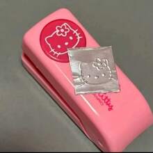 1 pieza Máquina de estampado en relieve Sanrio Hello Kitty, máquina de estampado en metal, perforadora de dibujos animados de gato KT, suministros para cuaderno de estudiante, máquina de estampado, regalo - Multicolor - Ver 5