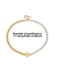 1pc High-End Design Couple Bracelet Luxury Light Luxury Fashion Women's Daily Minimalist Wear Jewelry - Multicolor - View 9