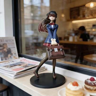 3pcs Anime Schoolgirl Changeable Face Figurine Model, Bookshelf, Car Decor, Collectible Toy, Desktop Office Car Ornament, Ideal Gift For Anime Fans