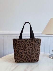 Fashionable Handbag Thickened Cute Leopard Print Bag Travel Bag - MultiWarna - View 8