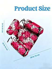 1pc Foldable Inflatable Pool Float Lounger ,Thickened Inflatable Pool Floating Bed, Tropical Leaf Design,Unisex Inflatable Lounger And Pool Float Bar, Suitable For Pools, Lakes, Beaches, And Backyard Parties, Outdoor Water Fun, Summer Water Fun - Multicolor - View 9