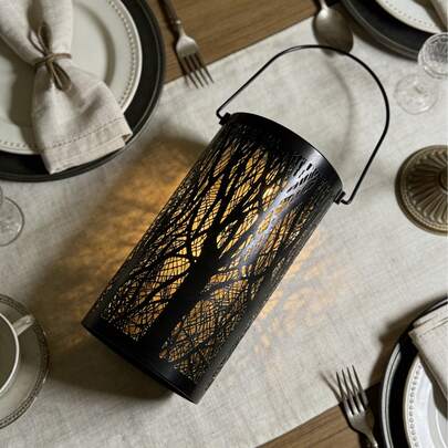 1 đèn trang trí lối đi ngoài trời chạy bằng năng lượng mặt trời, đèn hoa sân vườn kiểu cổ điển rỗng ruột, đèn LED chiếu sáng sân vườn cho bãi cỏ và đường phố.