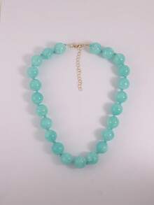 1 chiếc vòng cổ hạt nhựa hình tròn phong cách Bohemian có móc kim loại, trang sức thủ công cho lễ hội hoặc đeo hàng ngày - Vòng cổ hạt thắt nút hình đám mây - Xem 46
