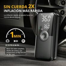 Carsun 3 Adaptor Katup Udara Gratis | Pompa Bola Basket Digital Layar Ganda, Dapat Mengembang dan Mengempiskan, Pengaturan Tekanan yang Sesuai untuk Sepeda dan Bola Olahraga - Tampilan digital nirkabel - View 2