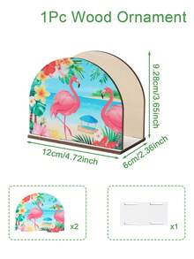 1個夏威夷火烈鳥圖案面紙盒，火烈鳥派對用品，夏威夷風桌面裝飾，生日裝飾，夏威夷露營派對裝飾，桌上中心裝飾，夏威夷熱帶花卉設計，婚禮裝飾，夏威夷 Aloha 派對用品，嬰兒洗禮派對裝飾，夏季海灘派對小禮品，桌面裝飾 - 夏威夷火烈鳥 - 查看 5