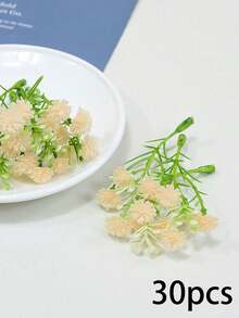10/30pcs 2.95 Inch Artificial Mini Baby's Breath Flowers - Faux Gypsophila Bouquets For DIY Crafts, Wreaths, Table Centerpieces, Gift Wrapping, Wedding & Party Decor, Graduation (All Seasons) - Multicolor - View 17
