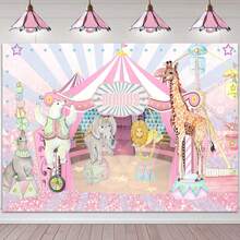 Fondo de circo rosa para niña, decoraciones de cumpleaños de carnaval pastel, carpa grande de circo, noria, animales de circo, fondo de fiesta de baby shower dulce, mesa de postres, banner, accesorios para cabina fotográfica, 7x5ft, decoración del hogar, decoración de habitación, decoración de pared, fondo de cumpleaños, fondo de fiesta, colgante de pared, fondo de cabina fotográfica, tapiz de cumpleaños, tapiz decorativo, fondo de celebración, fondo de graduación, fondo de boda, fondo de vacaciones, fondo fotográfico, decoraciones de fiesta, suministros de fondo, e ideas de regalo. - Multicolor - Ver 6