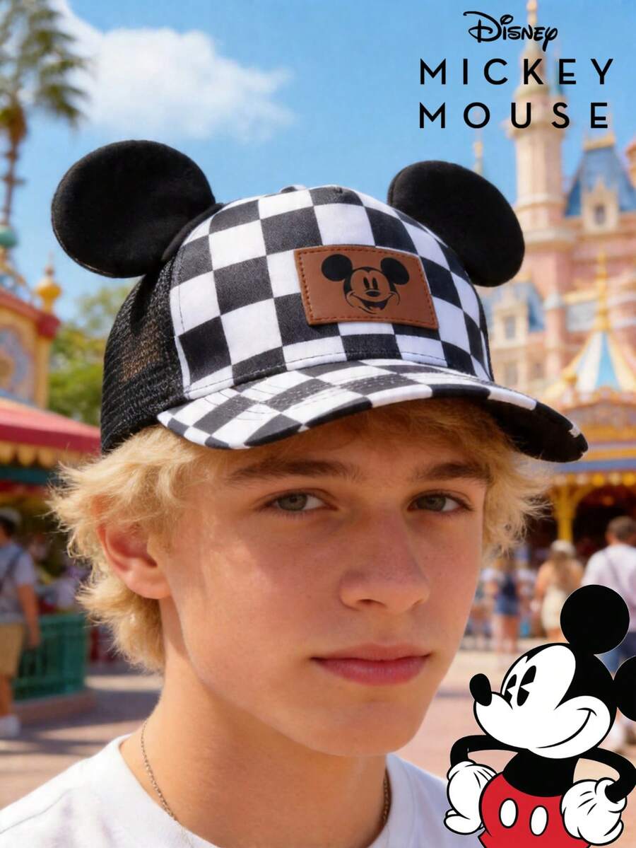 Disney 迪士尼米奇棒球帽，网眼卡车帽，可调节户外运动遮阳帽，男女皆宜，适合户外活动、夏季旅行、徒步、海滩、钓鱼、休闲、度假 - 彩色 - 查看 1