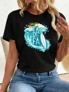 Women T-Shirts - Black - View 1