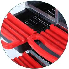 Techigher Heavy Duty Chicken Nesting Box, Automatic Roll-Away Egg Collection System, Galvanized Steel Hen Laying Box - Red, 6 Holes Wihout Legs - View 5