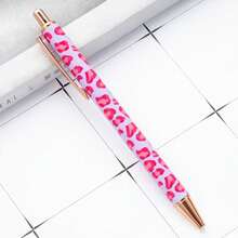New Arrival Hot Stamping Ballpoint Pen, Creative Cute Girl Leopard Print Design, Pressurized Metal Body, Multi-Color Refill 1.0mm, Leopard Print Series - Multicolor - View 15
