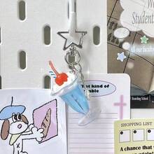 Mint Soda Keychain Cute INS Creative Pendant Summer Dessert Girl Heart Niche Korean Style Phone Charm - Multicolor - View 1