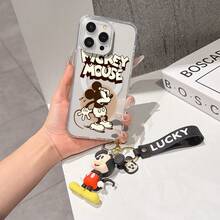 This Disney Mickey Mouse Pattern Lanyard Phone Case Features A Strong Magnetic Closure And Full Coverage Of Acrylic And TPU Material. It's Shockproof, Lightweight, And Suitable For IPhone17/16/11/13/15/15 Plus/15 Pro/15 Pro Max/12/14 Pro Max/11 Pro Max/12 Pro/12 Pro Max/13. It's A Popular Birthday Gift, Business Gift, Durable, Stain-Resistant, And Fingerprint-Resistant New Phone Case For Men And Women. It Also Includes A Mickey Mouse Phone Case And Mickey Mouse Doll Bracelet. Compatible With SamsungGalaxy S20, S21, S22, S23, And S24 Series. It's The Perfect Gift For Friends And Family. This Stylish Phone Case Is Fun, Lightweight, And Durable. IPhone17 Pro Max Phone Case, Minnie Phone Case. - Hồng - Xem 7