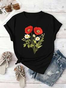 Women T-Shirts - Black - View 2