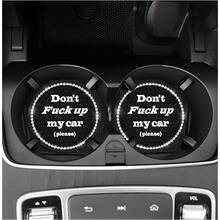 4PCS Bling Car Cup Coaster, 2.75 Inch Anti-Slip Auto Drink Shockproof Vehicle Cup Holder Insert Coaster Women Girls, Interior Car Accessories (Black) - Đen - Xem 1