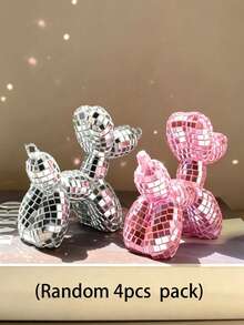 1-20 cái Đồ trang trí thú cưng hình quả cầu disco dễ thương, Tượng chó màu bạc/hồng, Trang trí phòng ngủ căn hộ ký túc xá Tượng động vật dễ thương Quà tặng cho người yêu chó, Trang trí tiệc disco cổ điển - Nhiều màu - Xem 11
