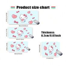 SANRIO 1 tấm lót bàn - Tấm lót chuột - Tấm lót chuột chống trượt dành cho chơi game và văn phòng - Tấm lót chuột công thái học chủ đề động vật hoạt hình dễ thương - Phụ kiện máy tính để bàn cho máy tính, laptop, máy tính để bàn - Nhiều màu 6 - Xem 5