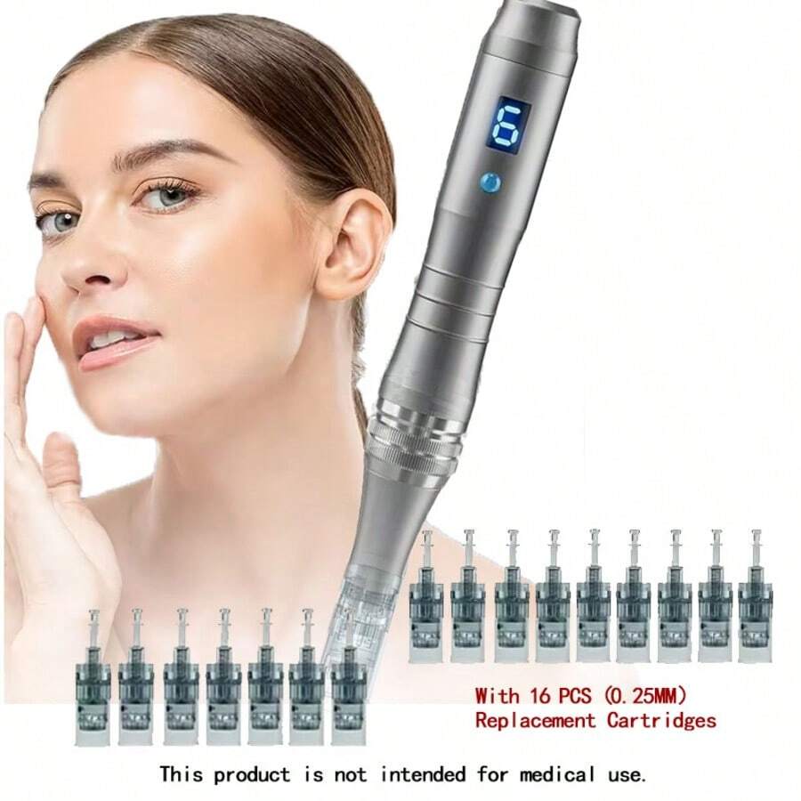 Dr.pen M8 - Mcro Pen For Body - Care Tool Kit With 16PCS 0.25MM Replacement Cartridges - Dark Grey - View 1