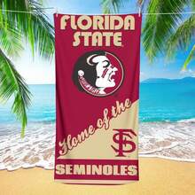 Florida State Unrsi1ty FSU Seminoles Beach Towel   O1fficial College MercH1andise   30  X 60 .1PC StY1LiS1H AbS1orbent For Pool BeachStY1LiS1H And Versatile, Wi1th Er AbS1orbent PR1operties, Sui1table For Various OcC1Asions Such As BatH1R1oom, Swimming, Gym, Yoga, Etc. Made Of S1oft And Comfortable MicR1ofiber, I1t'S1 Lightweight And Portable, WindpR1oof, SunpR1oof, And SandpR1oof, Perfect For Summer Travel, VaC1Ations, And BatH1R1oom D1Cor. - khăn tắm biển - Xem 8