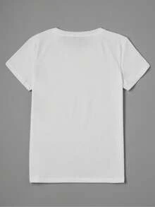 Mexican-Style T-Shirt With A Colorful Floral Print Featuring Festive Motifs, Casual Short-Sleeved Top With A Round Neck For Women. DWRM - 白色 - 查看 7