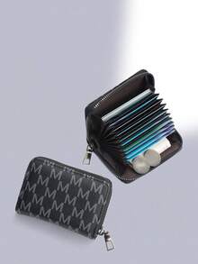 HOVI'S Portacartas minimalista clásico, billetera ultra delgada y portátil para tarjetas y monedas, multifuncional - Negro - Ver 5